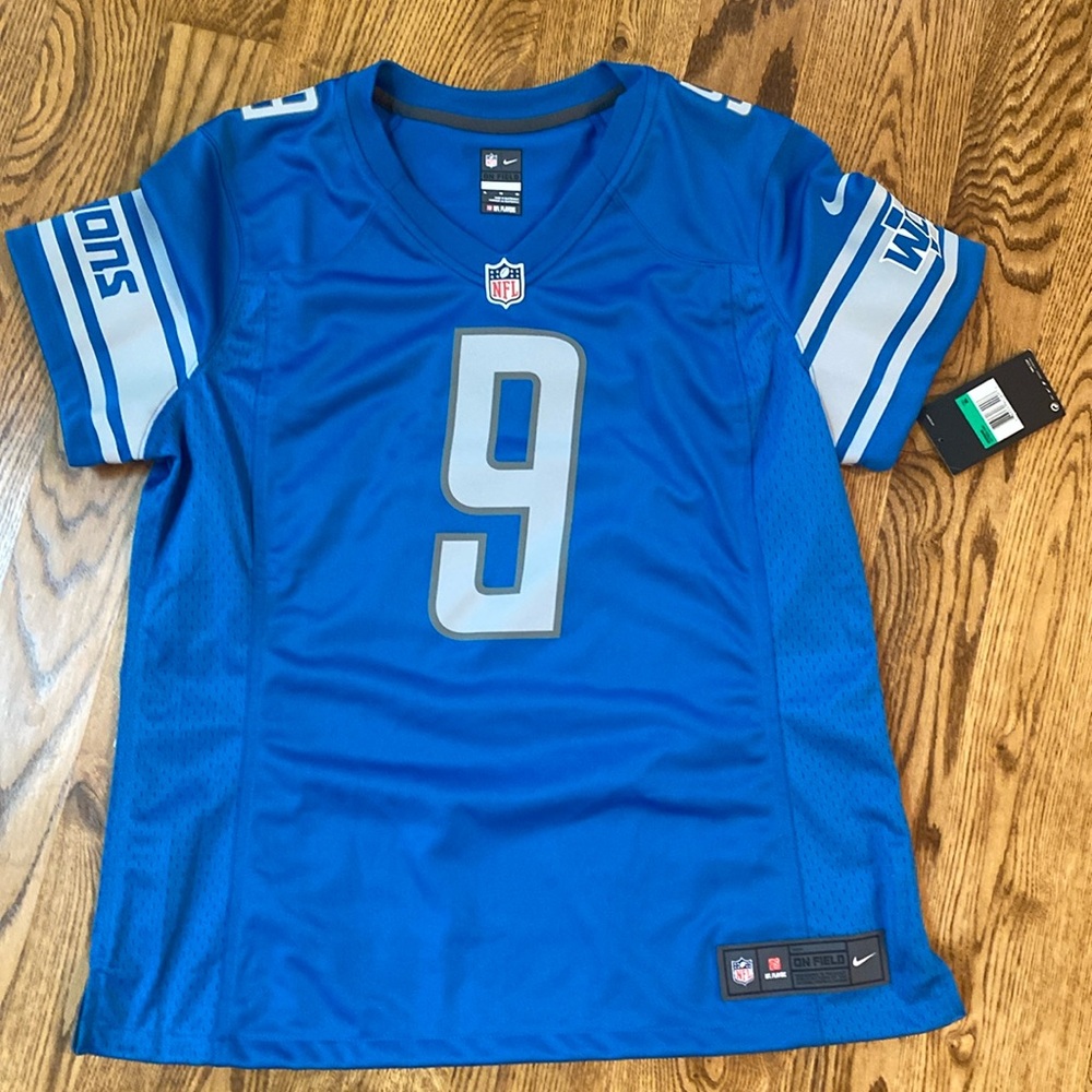 NWT XL Stafford Detroit Lions football jersey Honolulu blue fitted NFL dead